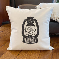 Yellowstone National Park Lantern - Square Canvas Pillow