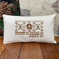 Western Pattern w/ City State - Rectangular Canvas Pillow