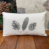 Hand Drawn Pinecones - Rectangular Canvas Pillow