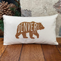 Vintage Bear Logomark - Custom Rectangular Canvas Pillow