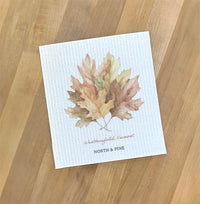 Fall Leaves - Custom Swedish Dish Cloth