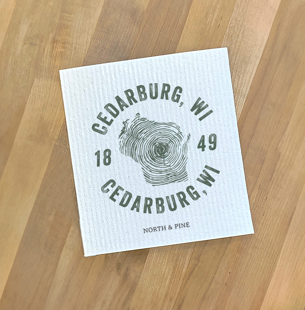 Tree Ring State - Custom Swedish Dish Cloth