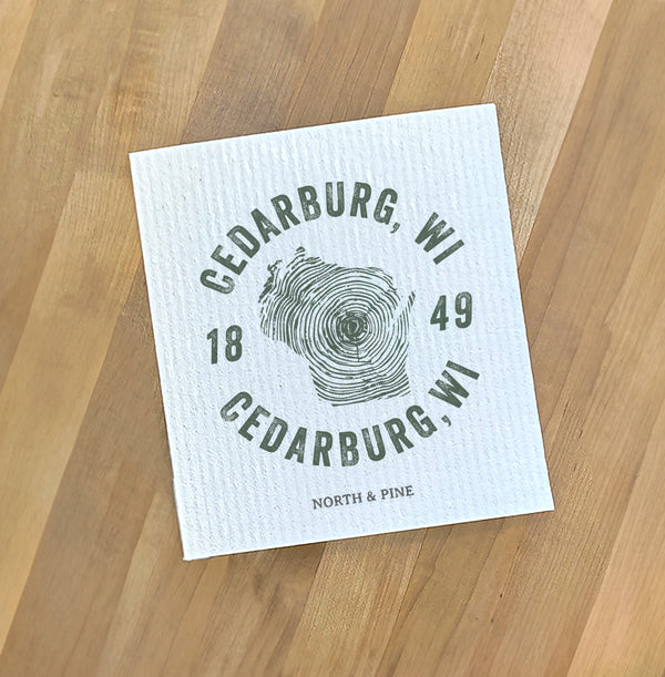 Tree Ring State - Custom Swedish Dish Cloth