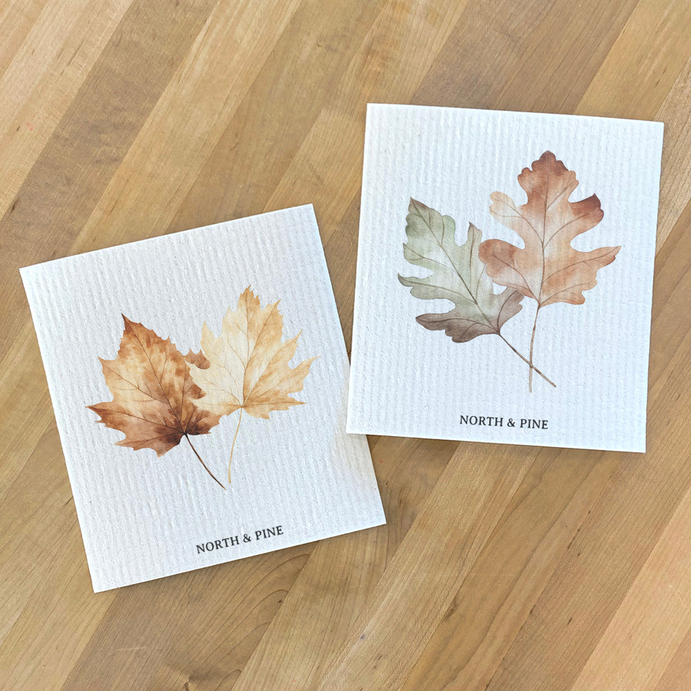 Fall Leaves - 2pk Swedish Dish Cloth