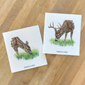 Buck in Spring Meadow - Oil Paint - 2pk Swedish Dish Cloth