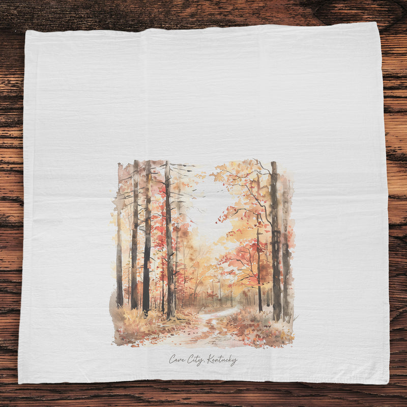 Fall Hike - Custom Cotton Tea Towel