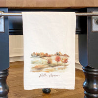 Fall Rolling Hills - Custom Cotton Tea Towel