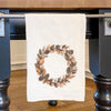 Pinecone Wreath - Autumn Cotton Tea Towel