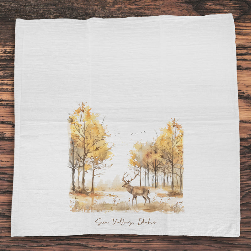 Early Fall Buck - Custom Cotton Tea Towel