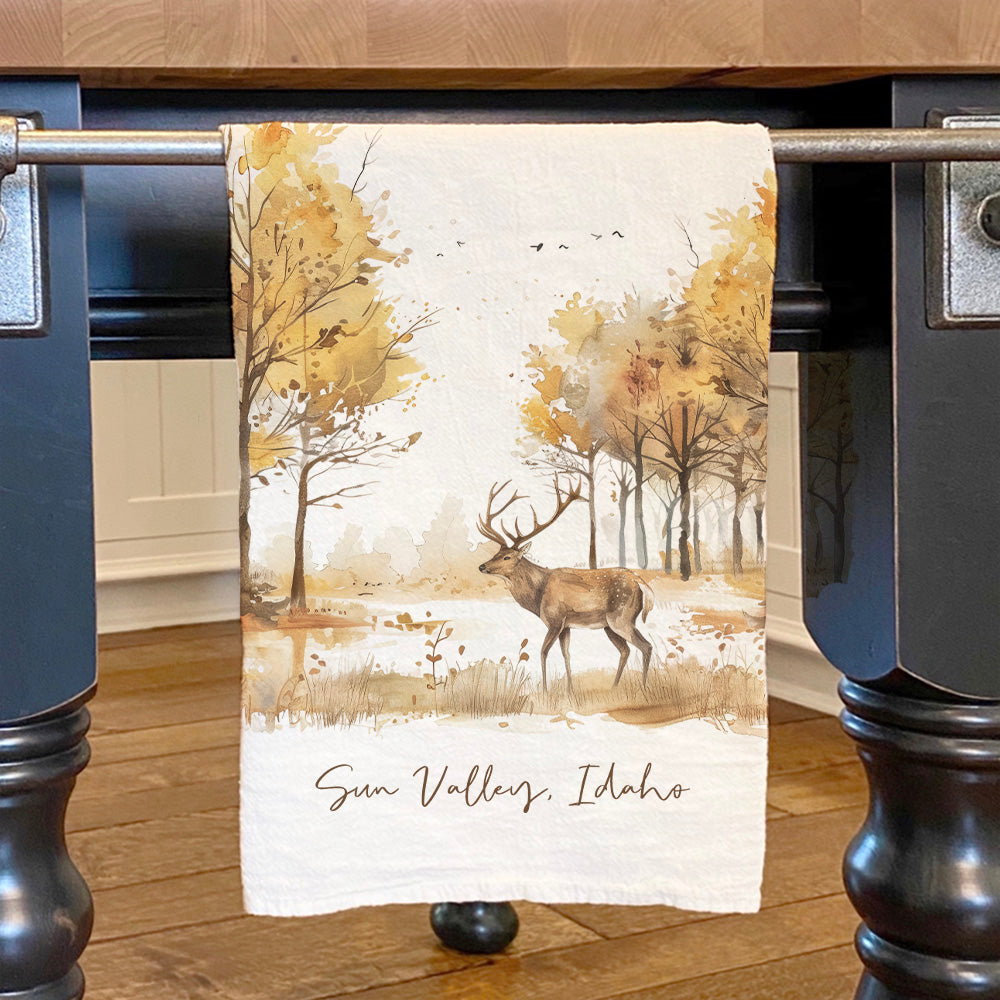Early Fall Buck - Custom Cotton Tea Towel