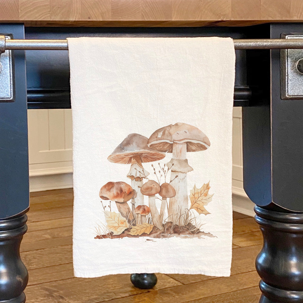 Mushroom Bunch - Customizable Cotton Tea Towel