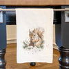 Pinecone Squirrel - Customizable Cotton Tea Towel
