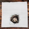 Winter Bear in Snowy Den - Cotton Tea Towel