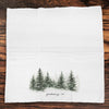 Winter Evergreens - Custom Cotton Tea Towel