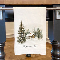 Winter Retreat - Custom Cotton Tea Towel
