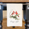 Winter Cardinals - Custom Cotton Tea Towel