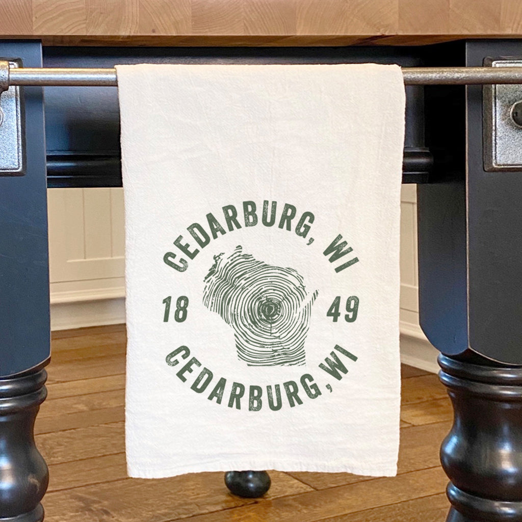 Tree Ring State - Custom Cotton Tea Towel
