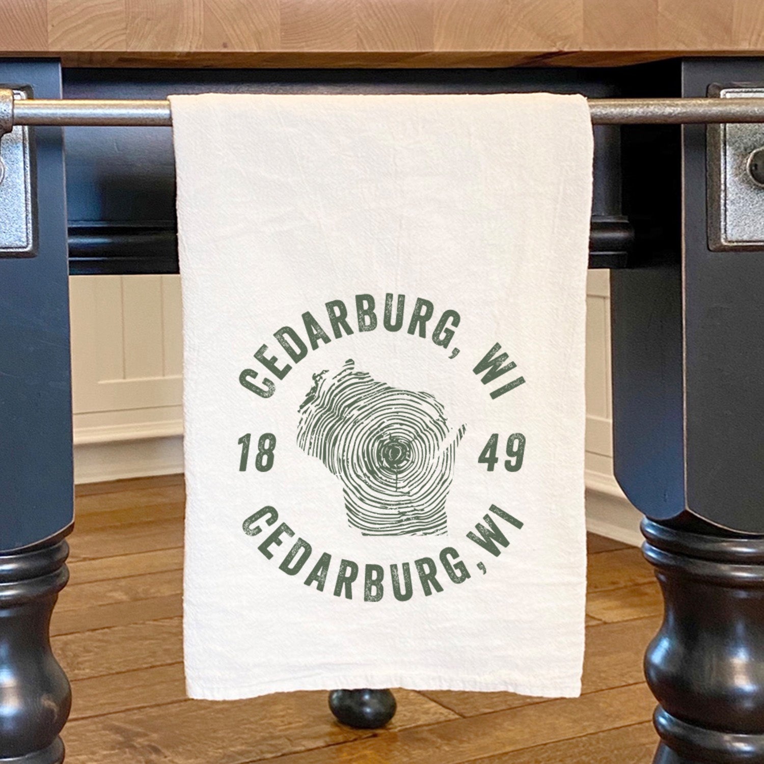 Tree Ring State - Custom Cotton Tea Towel