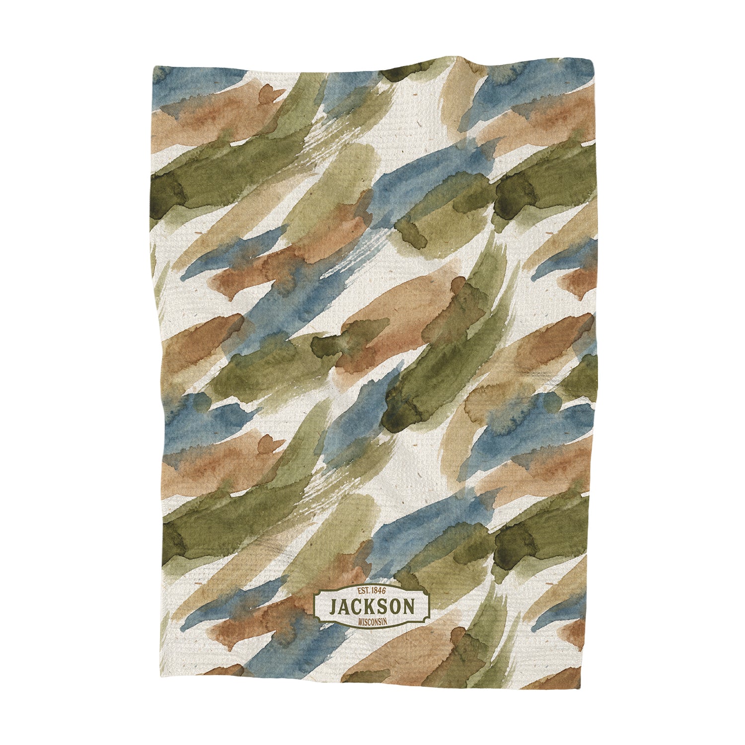 Watercolor Camoflauge - Custom Waffle Weave Towel