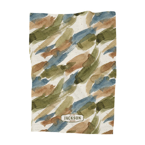 Watercolor Camoflauge - Custom Waffle Weave Towel
