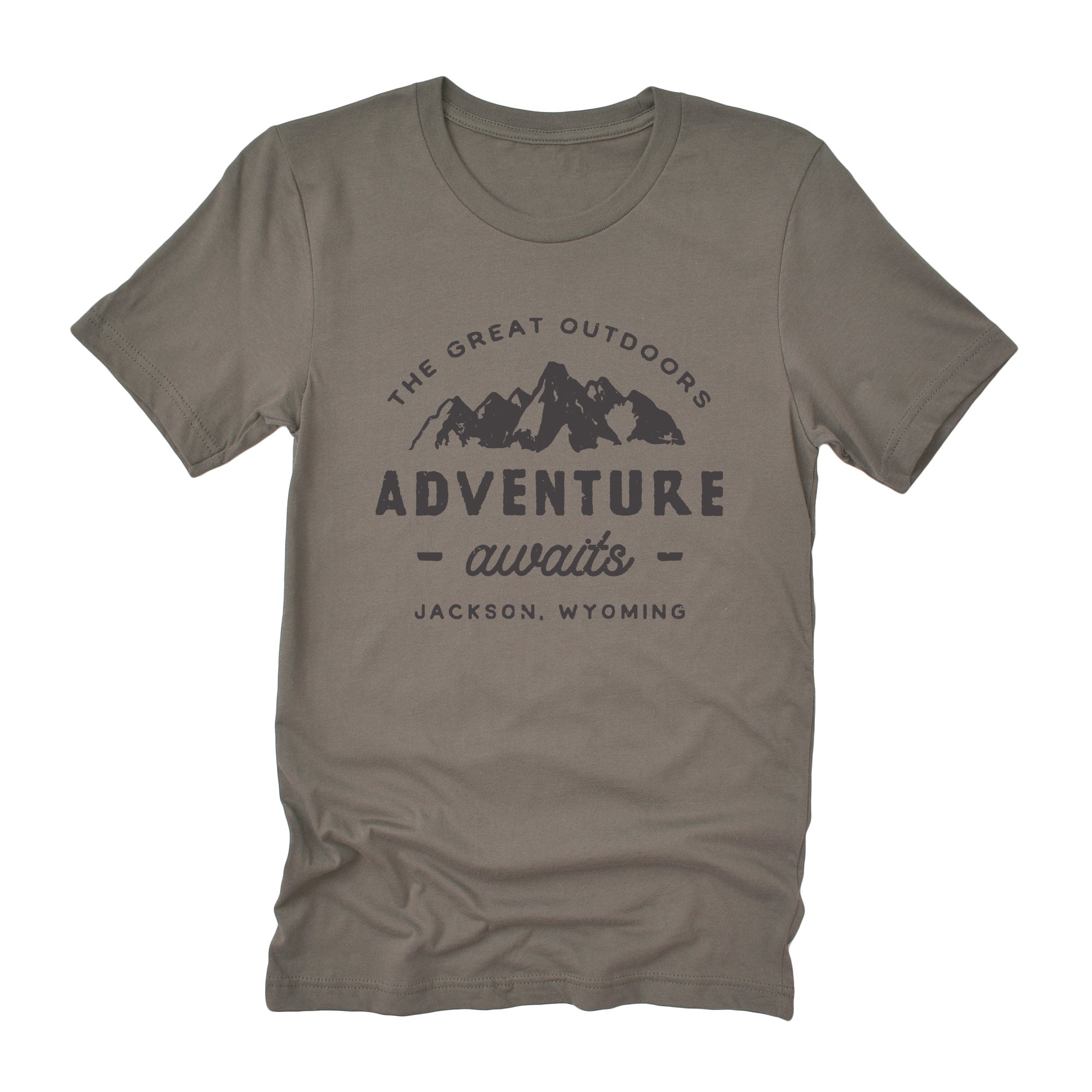 Adventure Awaits w/ City, State - Custom Duo-Tone T-Shirt
