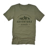 Adventure Awaits w/ City, State - Short Sleeve T-Shirt