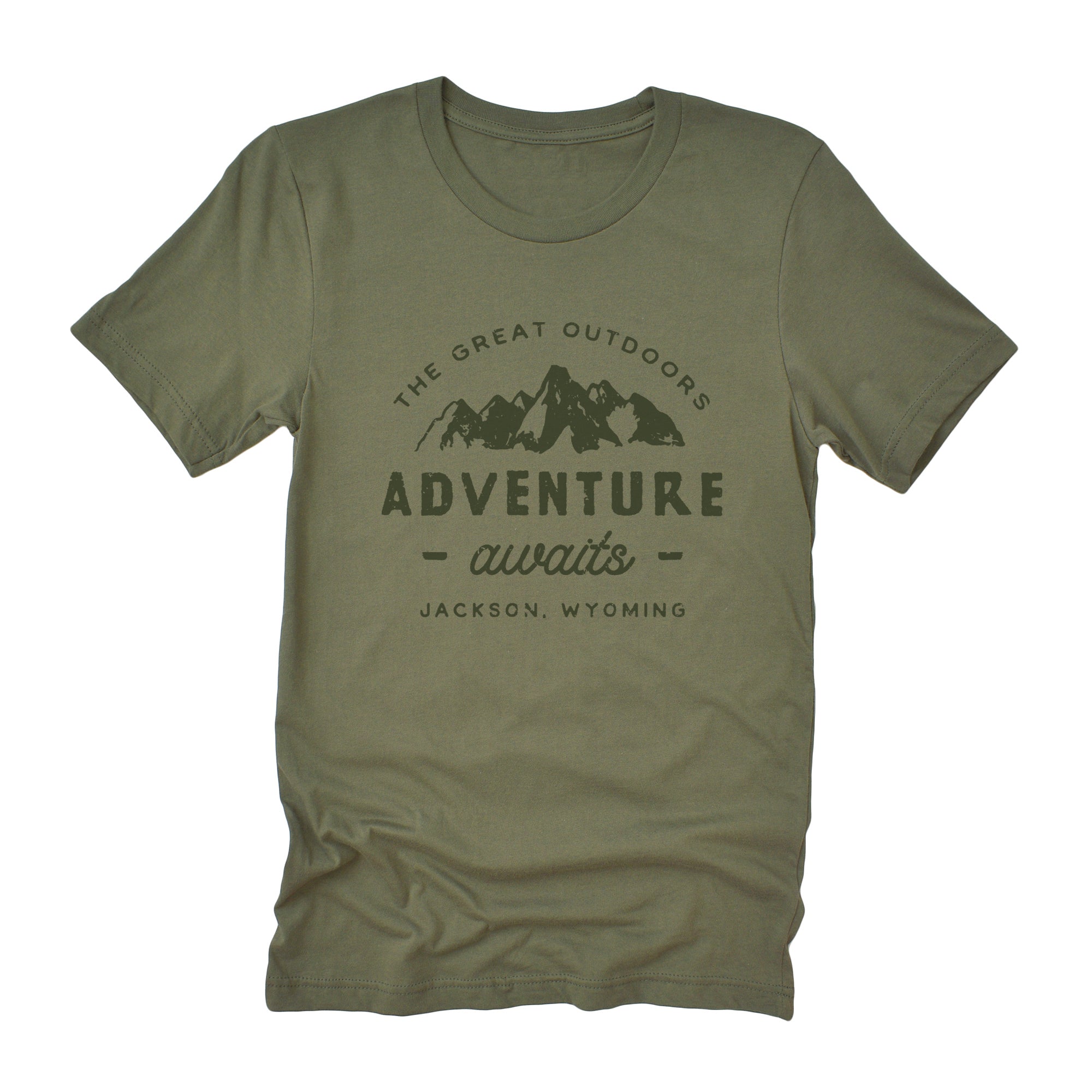 Adventure Awaits w/ City, State - Custom Duo-Tone T-Shirt