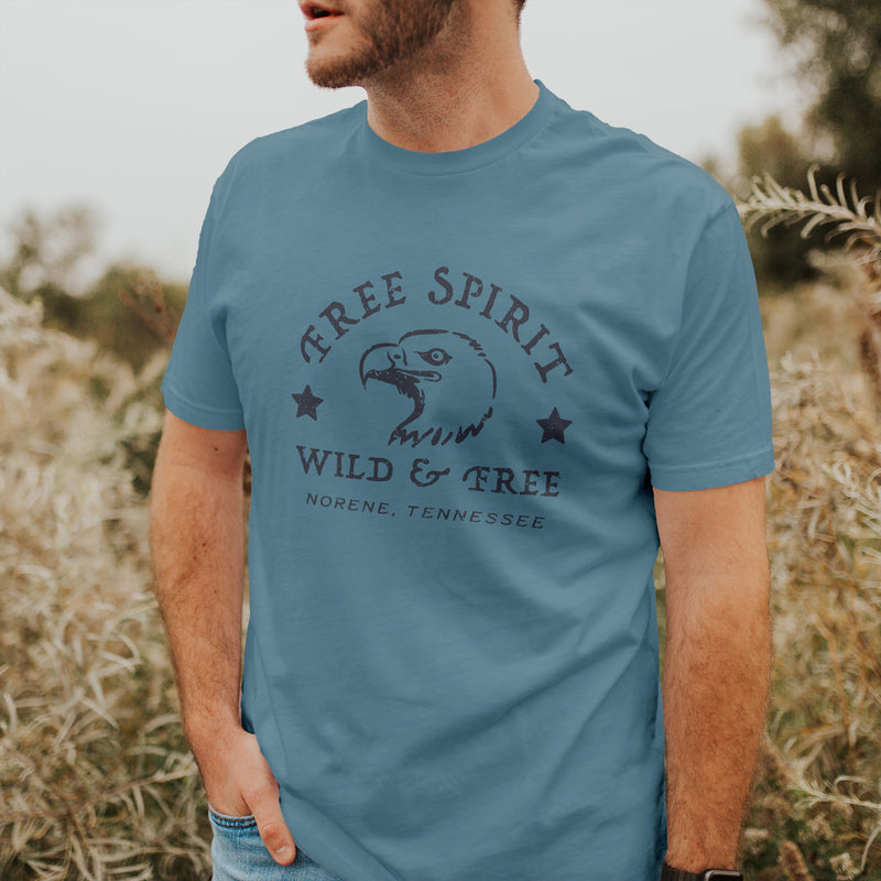 Free Spirit w/ City, State - Short Sleeve T-Shirt