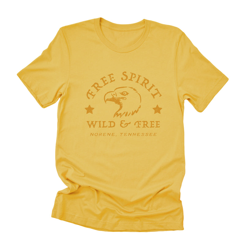 Free Spirit w/ City, State - Short Sleeve T-Shirt