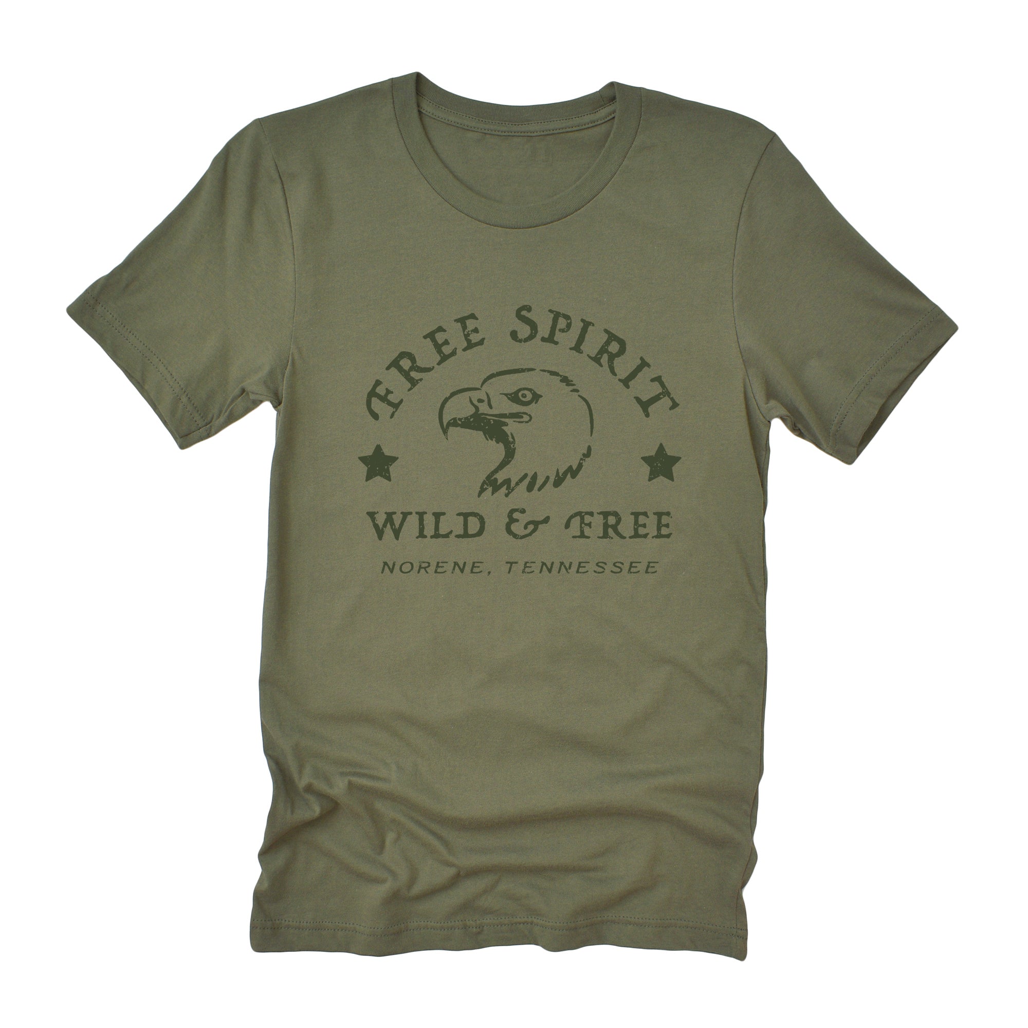 Free Spirit w/ City, State - Custom Duo-Tone T-Shirt