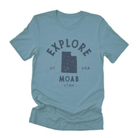 Explore State w/ City, State - Short Sleeve T-Shirt