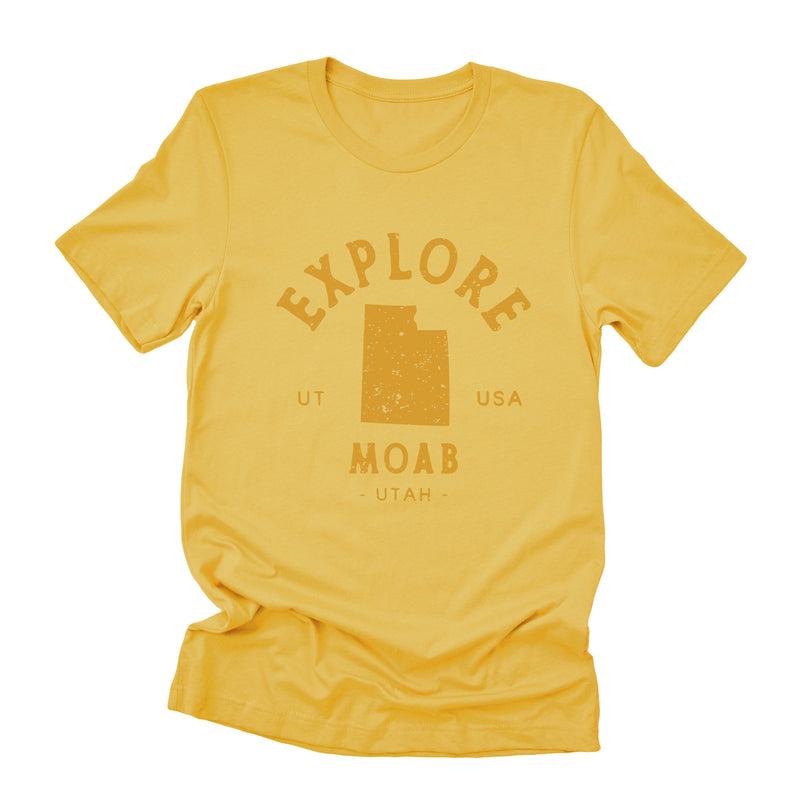 Explore State w/ City, State - Short Sleeve T-Shirt