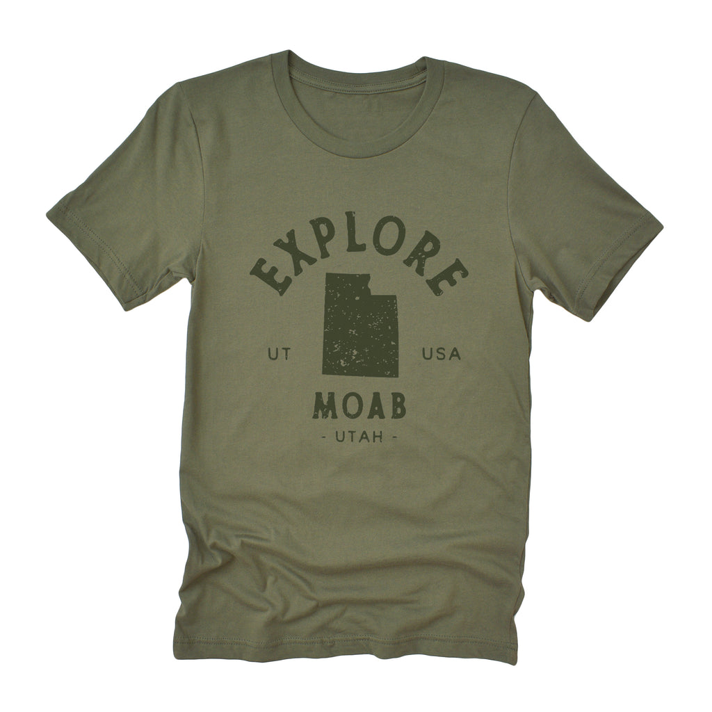Explore State w/ City, State - Custom Duo-Tone T-Shirt