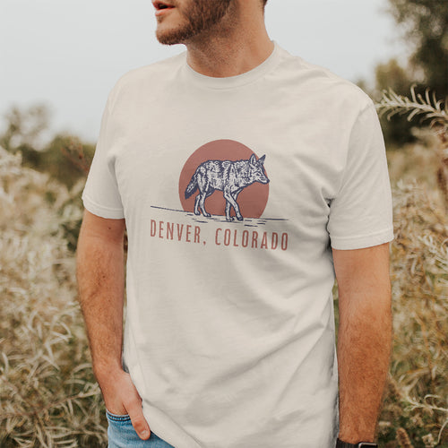 Coyote at Sunset - Custom T-Shirt