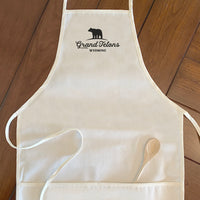 Bear Silhouette w/ City, State - Women's Apron