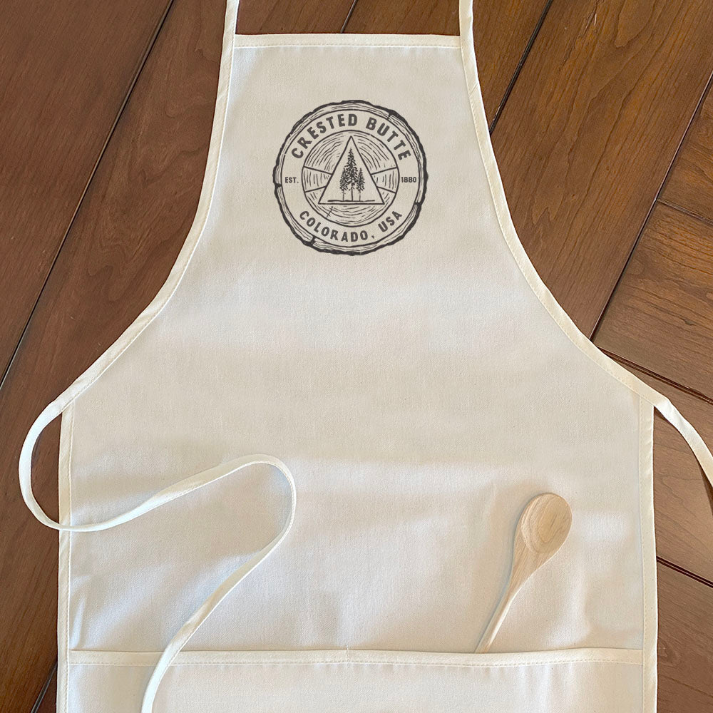 Tree Ring w/ City, State - Custom Women's Apron