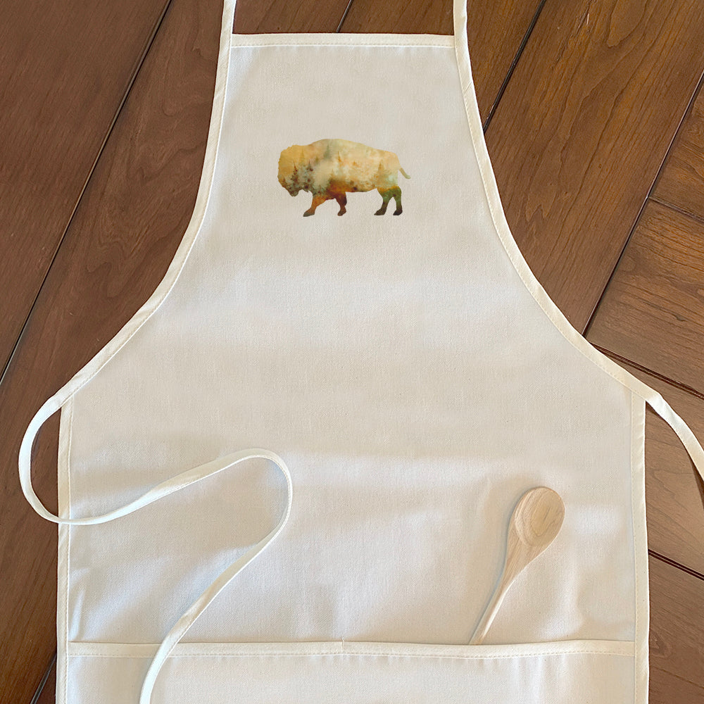 Watercolor Buffalo - Women's Apron