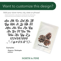 Pine Branch - Customizable Square Canvas Pillow