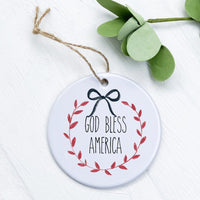 God Bless America Wreath - Ornament