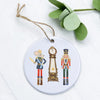 Nutcracker, Mouse King and Clock - Ornament