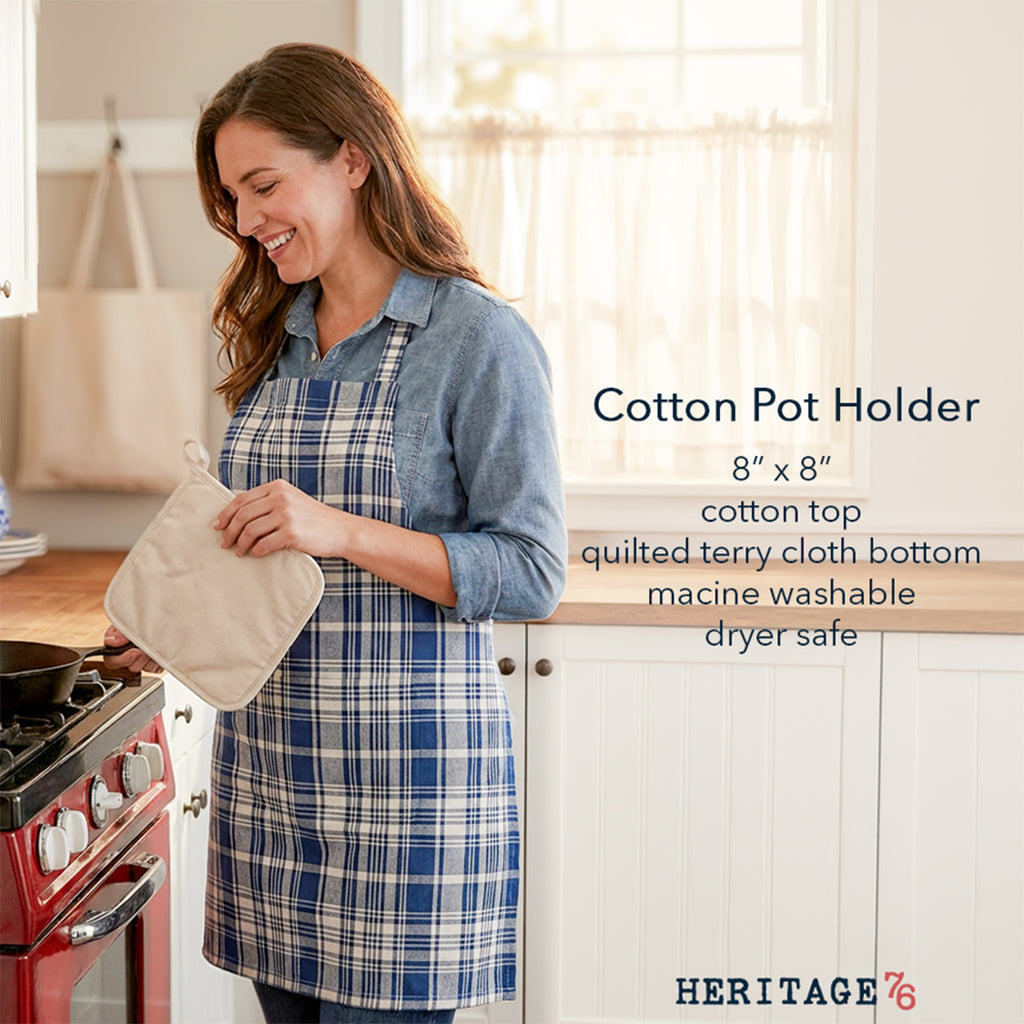 United States Americanna Floral Watercolor - Cotton Pot Holder