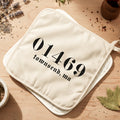 Vintage Blackletter Zipcode - Custom Cotton Pot Holder