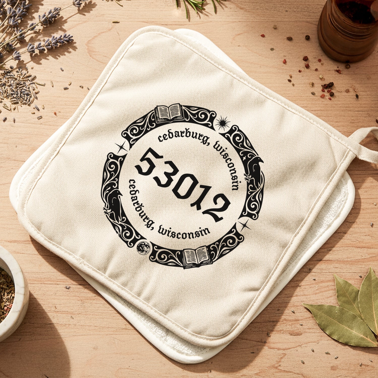 Fantasy Zipcode Stamp - Custom Cotton Pot Holder