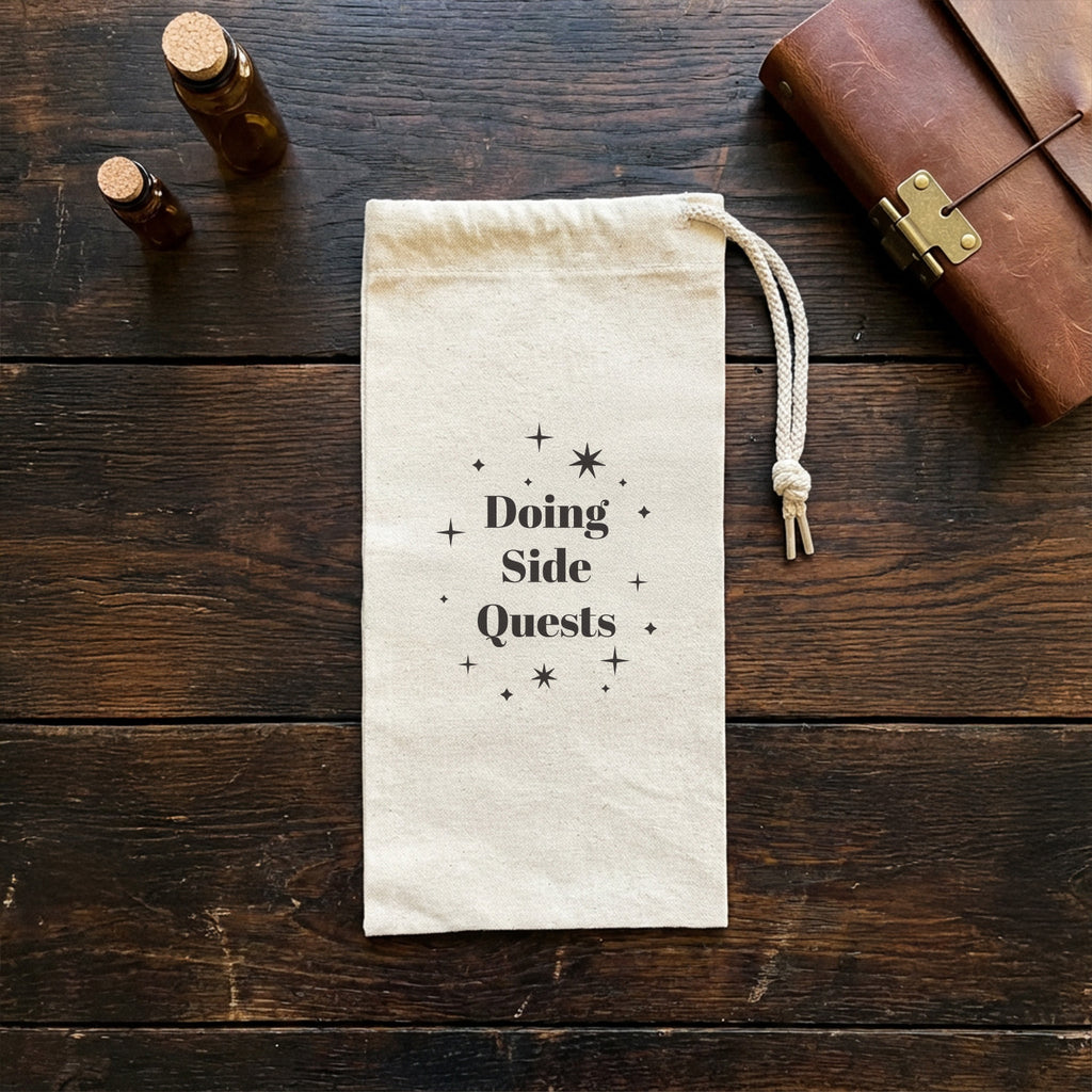 Side Quests - Canvas Wine Bag