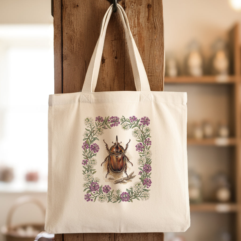 Beetle & Alyssum - Canvas Tote Bag
