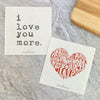 I Love You More, Red Love Heart 2 pk - Swedish Dish Cloth