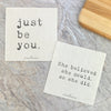 Just Be You, She Believed 2 pk - Swedish Dish Cloth