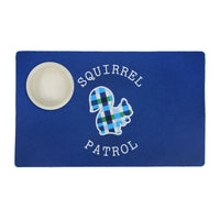 Summer Plaid w/ Squirrel (Blue) - Dog Mat