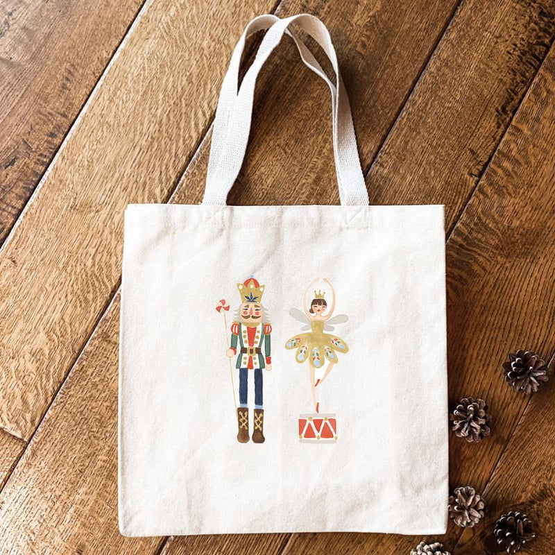Nutcracker King with Snow Queen - Canvas Tote Bag