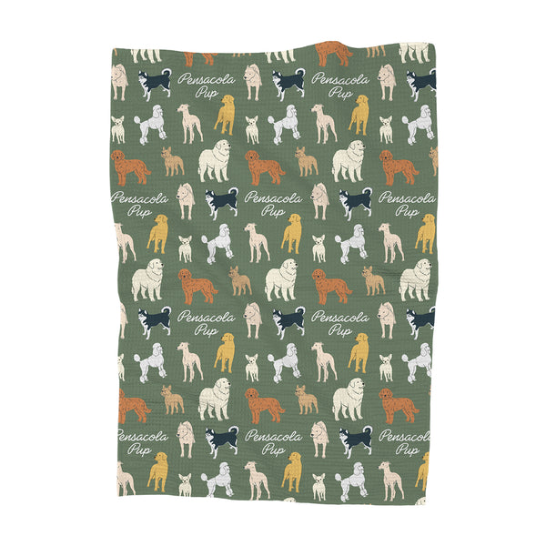 Location Pup - Custom Waffle Weave Towel